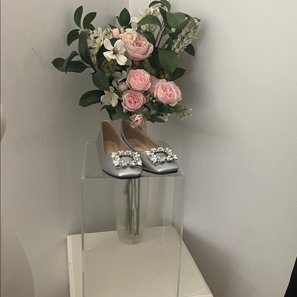 Silver and Rhinestone Flats - Picture 9 of 9